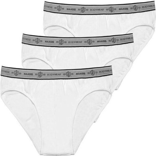 Haasis Bodywear Herren Slip ohne Eingriff Single Jersey 3er Pack,Bio Baumwolle/Elasthan