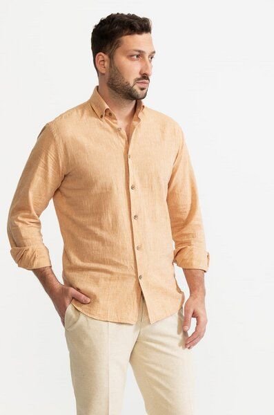 De IONESCU „Godeanu“ Leinenhemd aus französischem Leinen & Bio-Baumwolle