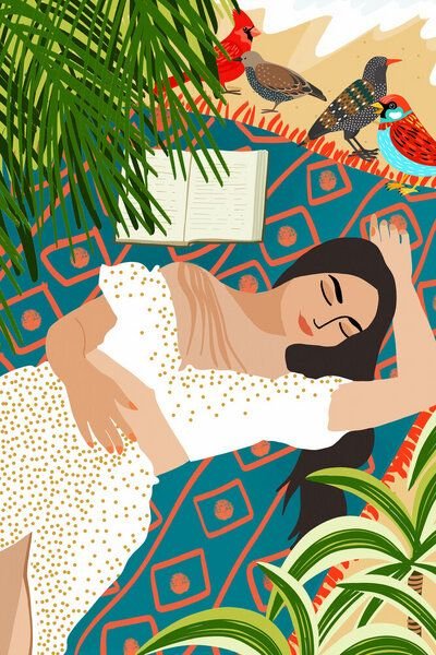 Photocircle Poster / Leinwandbild - Beach. Read. Sleep. Repeat.