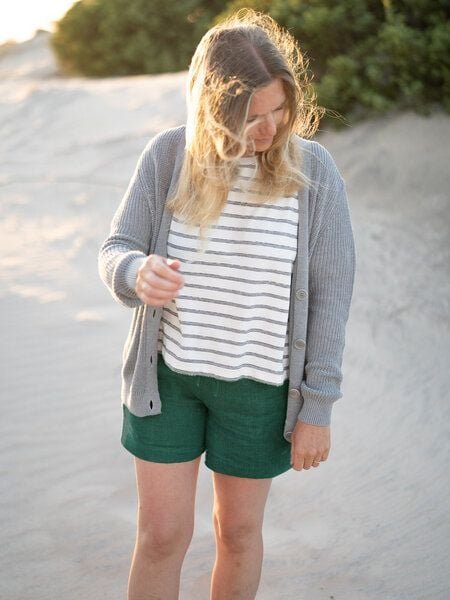 FUXBAU Frauen Leinenshorts