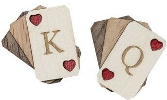 BeWooden Broschen aus Holz für Paare | Mode Schmuck | König und Königin