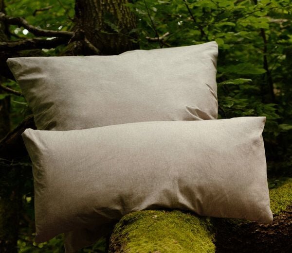 noca Terra, klimapositiver Kissenbezug aus 100% Bio-Baumwolle, Braun Melange