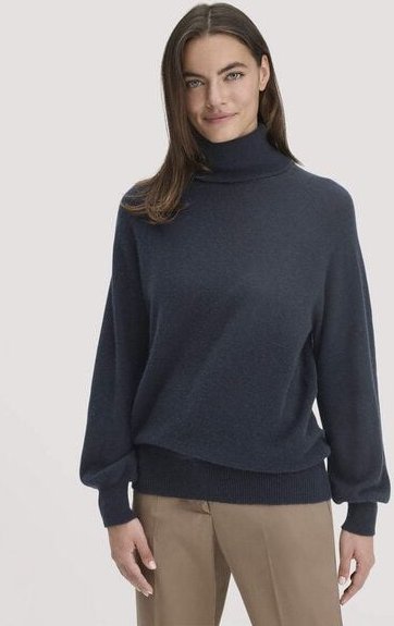 hessnatur Strick Rollkragen Pullover Relaxed BETTER RECYCLING aus reinem Kaschmir