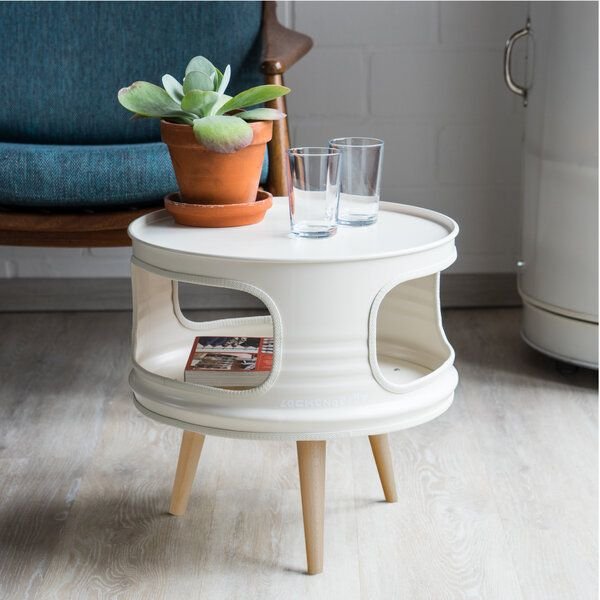 Lockengelöt Little Betty - Deckel ohne Ausguss - Nachttisch l Couchtisch aus kleinem Ölfass