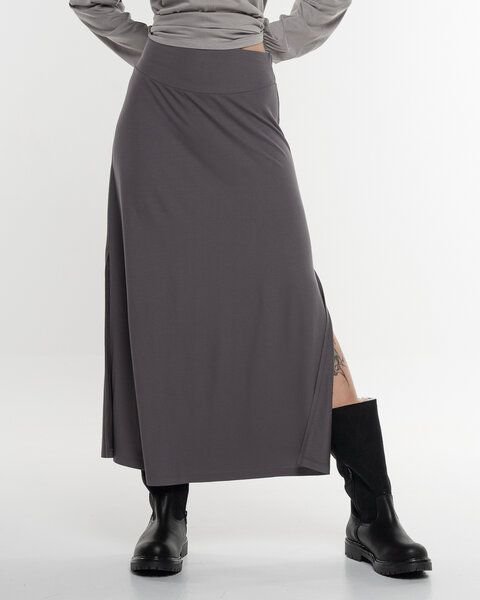 Alma & Lovis Eleganter Midi-Rock aus fließendem EcoVero | Pique Rock