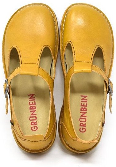 Grünbein Shoes Spangen-Ballerinas Paula II Naturform lose Einlage gelb