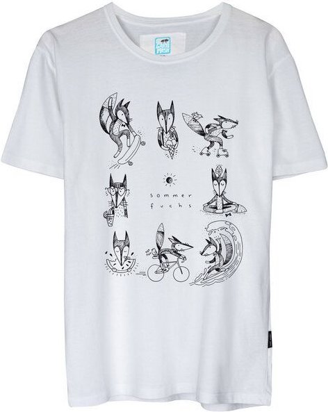 GARY MASH Shirt Sommerfuchs aus Biobaumwolle Weiß