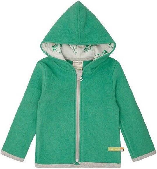loud + proud Babys & Kinder Wollfleece-Jacke mit Kapuze, GOTS-zertifiziert