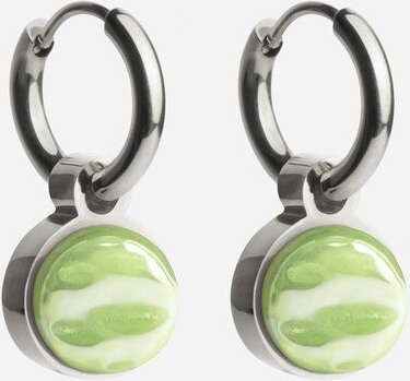 ALEXASCHA Silber Creolen mit Anhänger | Mix & Match