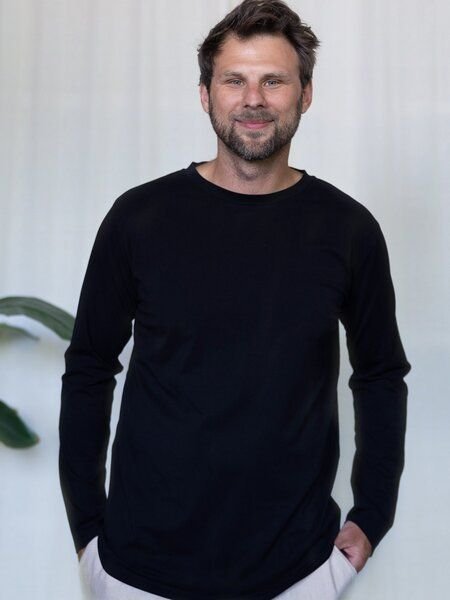 FUXBAU Männer Basic Langarmshirt