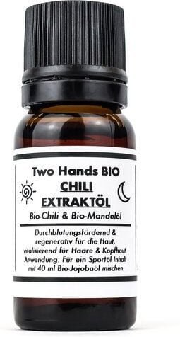 Two Hands BIO Chiliextraktöl mit Bio-Chili & Bio-Mandelöl - 5 % Extrakt - Bio Vegan