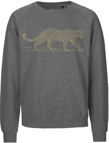 Peaces.bio - handbedruckte Biomode Bio Damen Sweatshirt Loose Fit Leopard