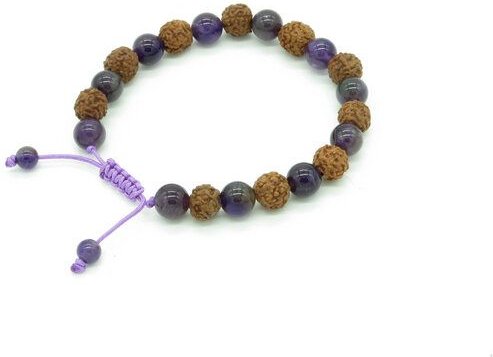 Just Be Handgelenk Mala Rudraksha mit Amethyst