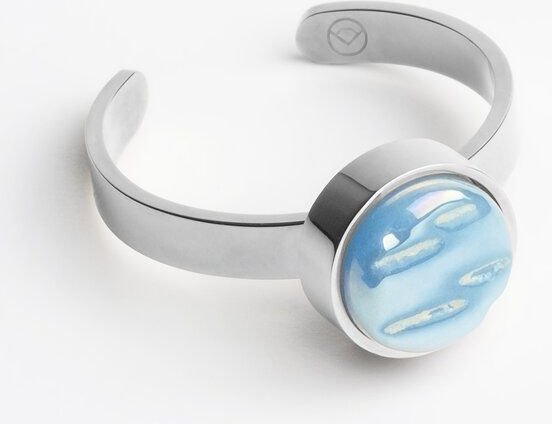 ALEXASCHA Größenverstellbarer Ring mit Stein | Silber