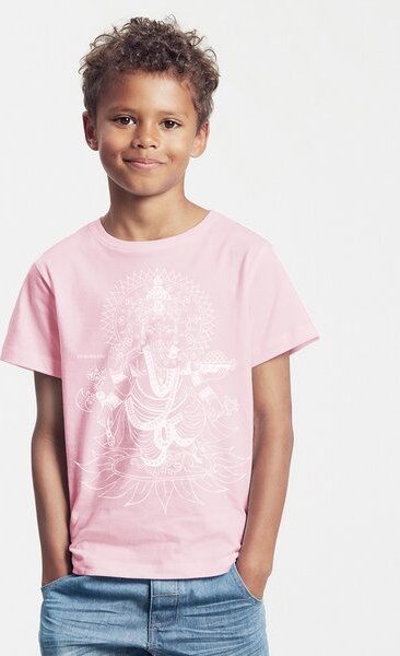 Thumbnail - Peaces.bio - handbedruckte Biomode Bio-Kinder T-Shirt Ganesha