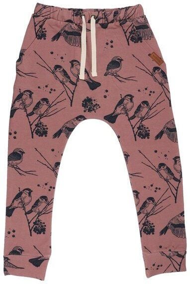 Jogginghose Kinder Rosa „Sparrow Friends“ aus GOTS-zertifizierter Bio-Baumwolle – Walkiddy