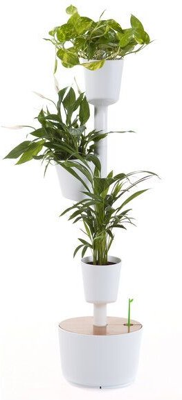 CitySens Vertikaler Blumentopf mit Wifi-Selbstbewässerung; 3 Blumentöpfe