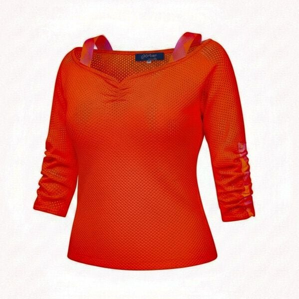 körber mode Shirt Bio Mesh gerafft