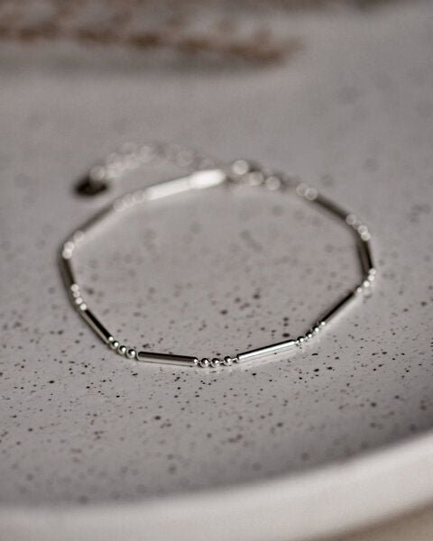 lille mus Armband 'Perlenstab' 925 Silber / vergoldet