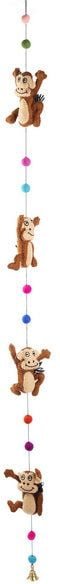 Thumbnail - short'n'pietz Langes Mobile mit Affen, handgefilzt