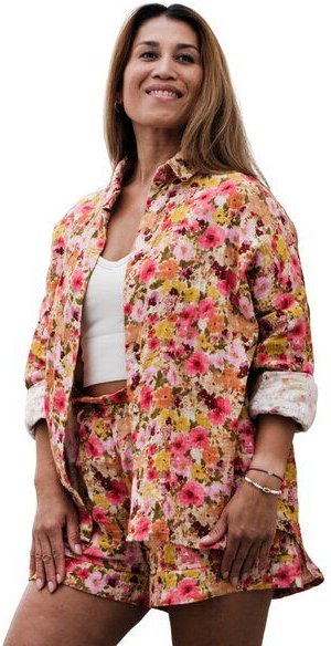 Hutch&Putch Musselin Oversize Bluse - Klassische Bluse - Langarmbluse aus 100% Bio-Baumwolle