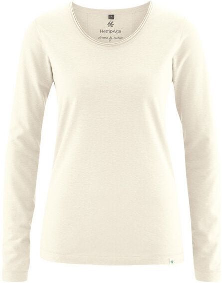 HempAge Damen Langarm-Shirt Lene Hanf/Bio-Baumwolle