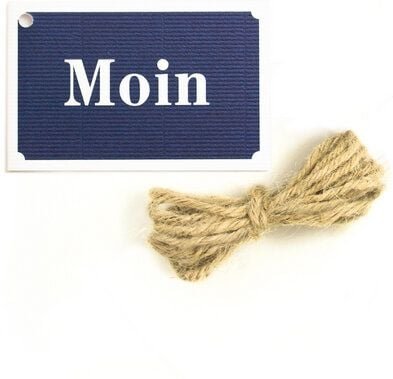 Bow & Hummingbird Geschenkanhänger Moin