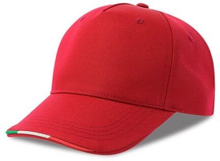 Thumbnail - Atlantis Headwear Atlantis Cap Basecap Kappe Cappy kontrastierende Paspeln in Farben der italienischen Flagge
