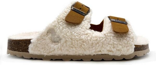 Vegane "thies ® Eco Teddy Mixed Sandale" aus rec. PET & Biobaumwolle