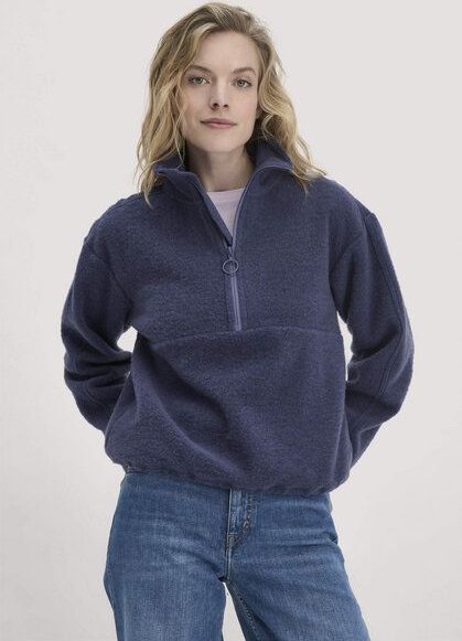 hessnatur Wollfleece Troyer Relaxed aus Bio-Merinowolle mit Bio-Baumwolle