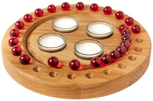 klotzaufklotz Adventskalender und Adventskranz mit Teelichtern