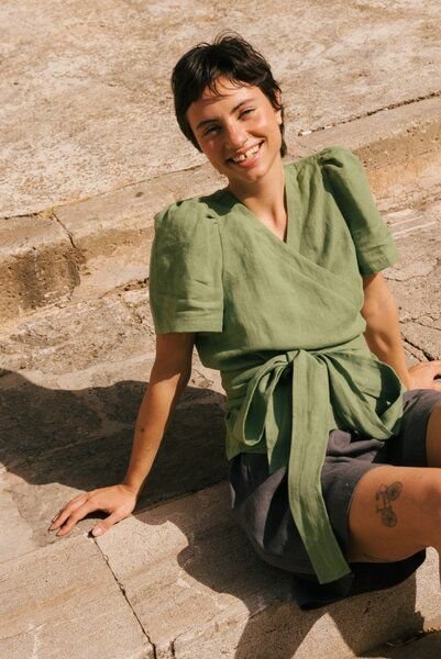 AmourLinen Elisa Wickeltop aus Leinen