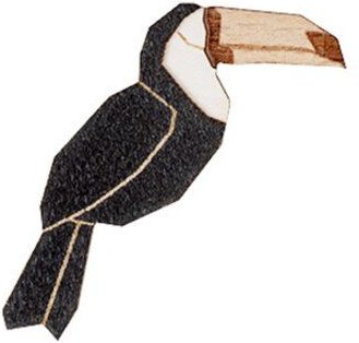 BeWooden Brosche aus Holz - Tukan Brosche | Mode Schmuck | Unisex