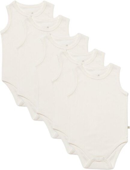 Biorganic 5er-Pack Baby Body Unisex Ärmellos für Jungen und Mädchen, 100% Bio-Baumwolle, GOTS-zertifiziert, mit praktisc...