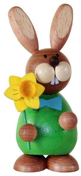 Ullrich Neuhausen Osterhase stehend mit Narzisse