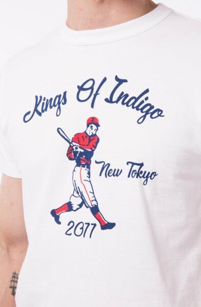 Kings Of Indigo T-Shirt "Darius" White Baseball