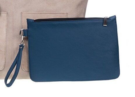 Ritagli di G Tag und Abend Leder Clutch Tasche LIZ mit Griff 100% Made in Italy