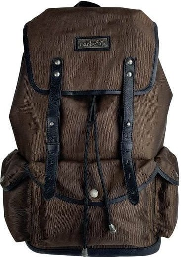 manbefair Lässiger Rucksack Vienna aus recyceltem Nylon Gewebe und Rinds-Leder