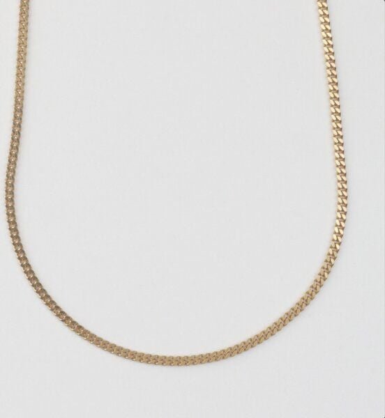 BELLYBIRD Jewellery PANZERKETTE - zarte Flachpanzerkette, längenverstellbar, 925 Silber vergoldet