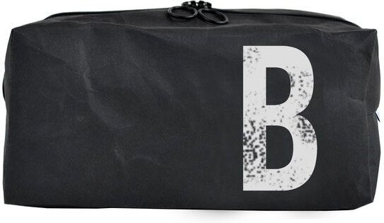 renna deluxe Kulturbeutel oder Kosmetiktasche mit Monogramm, vegan, SCHWARZ