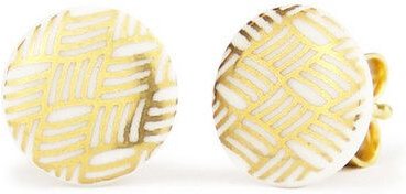 lille mus Porzellan-Ohrstecker KNOTEN Porzellanschmuck