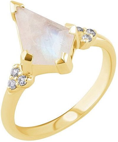 Thumbnail - Eppi Einzigartiger Ring mit einem Mondstein Kettil