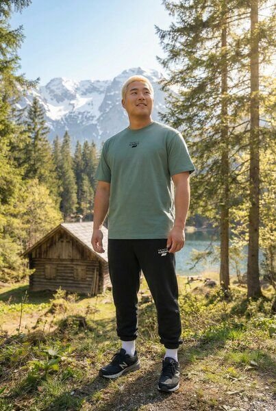 THE FACE OF ELEMENTS ESSENTIAL - RELAXED FIT T-SHIRT AUS 100% BIO-BAUMWOLLE