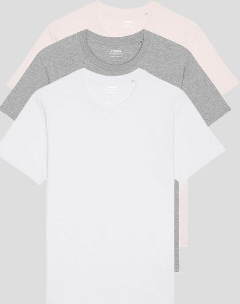 YTWOO 3er Pack Basic Unisex T-Shirt aus Bio Baumwolle | viele Farbkombinationen | Fair Trade | Nachhaltig