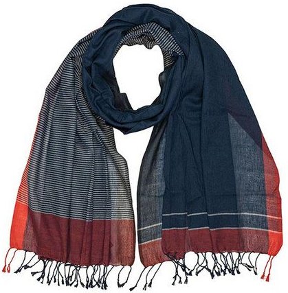 CONTIGO Fairtrade Großzügiger, leichter Fairtrade Schal "HANDWEAVE" aus Biobaumwolle, 200 x 75 cm