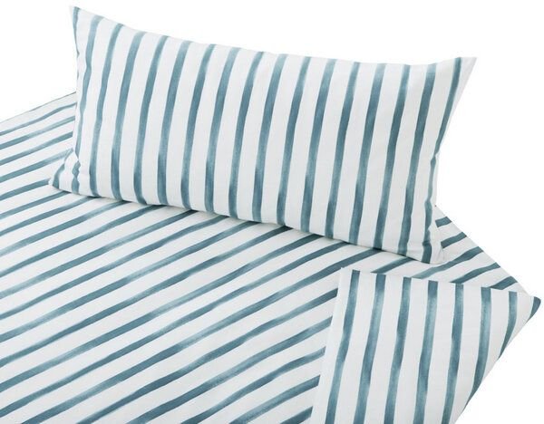 Cotonea Bio Satin-Bettwäsche Aquarell Streifen