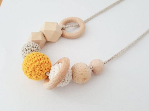 Stillkette Mamakette Holz 10 Farben | Bio Baumwollgarn | NoniKids Berlin