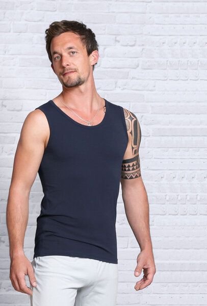 The Spirit of OM Bambus Tanktop - dunkelblau
