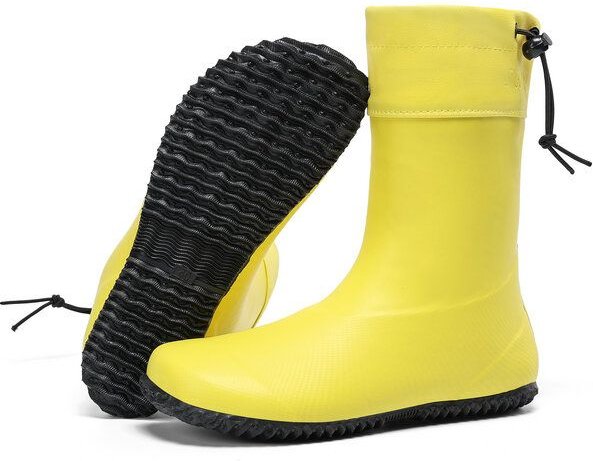 SAGUARO Gummistiefel Barfußschuhe vegan Winter Regen Stiefel Naturkautschuk gefüttert
