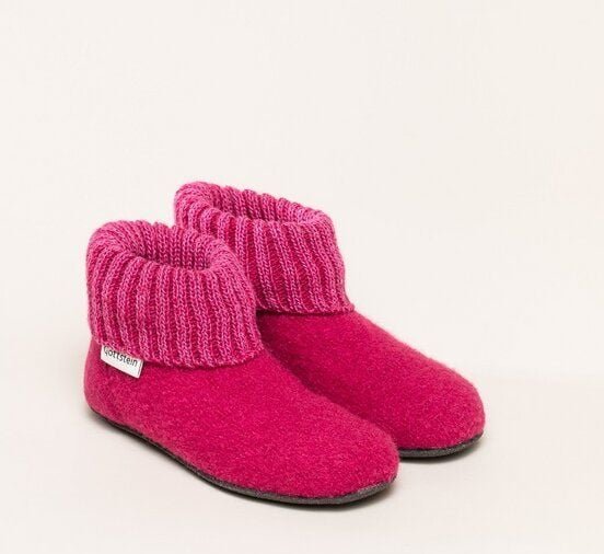 Gottstein Kinder-Hüttenschuh Alpine Boot FE - Kinderhausschuh für Mädchen & Jungen aus 100% Schurwolle